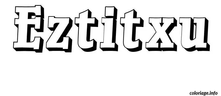 Eztitxu coloring page to print