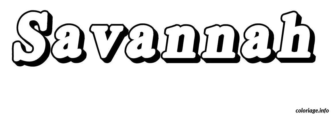 Savannah coloring page to print