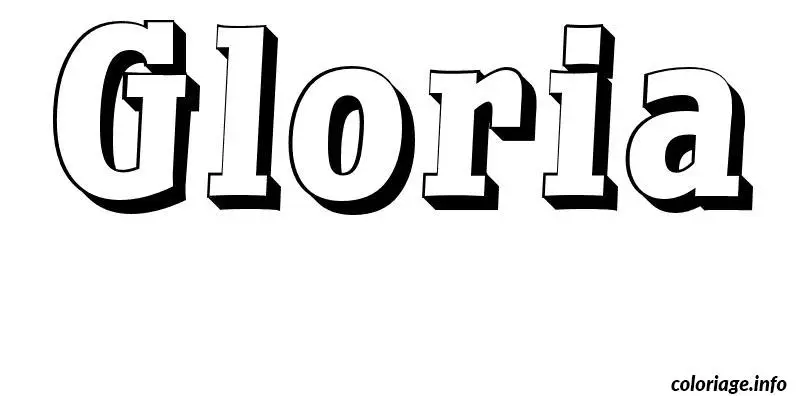 Gloria coloring page to print