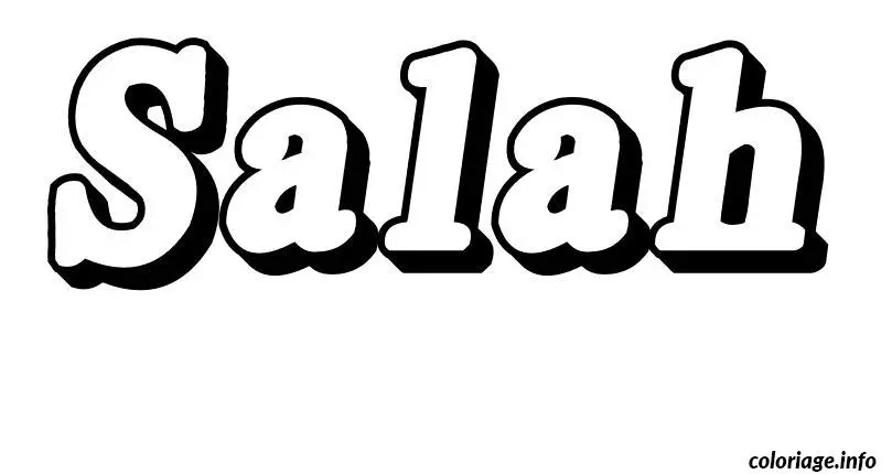 Salah coloring page to print