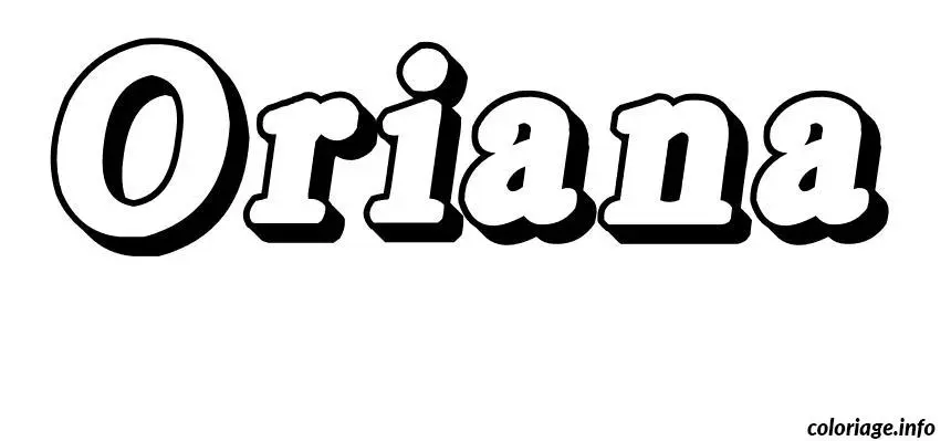 Coloriage Oriana - Prénom à imprimer