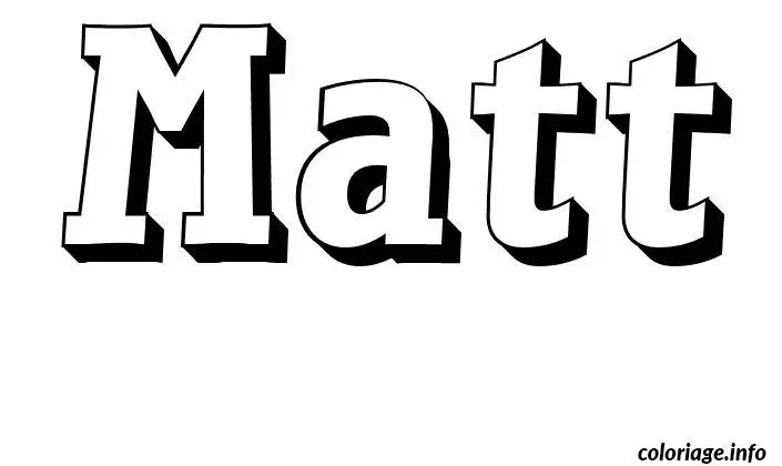 Matt coloring page to print