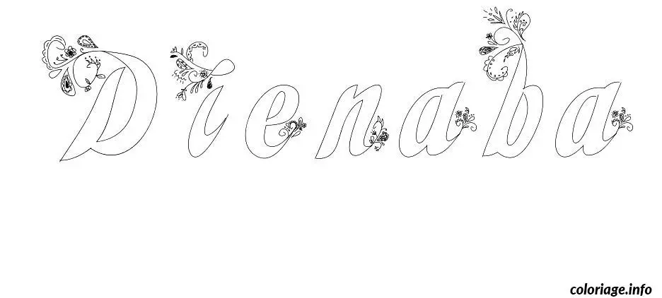 Dienaba coloring page to print