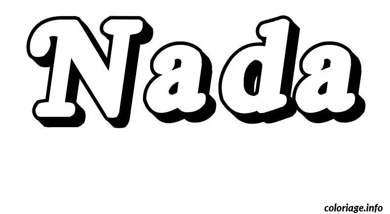 Nada coloring page to print