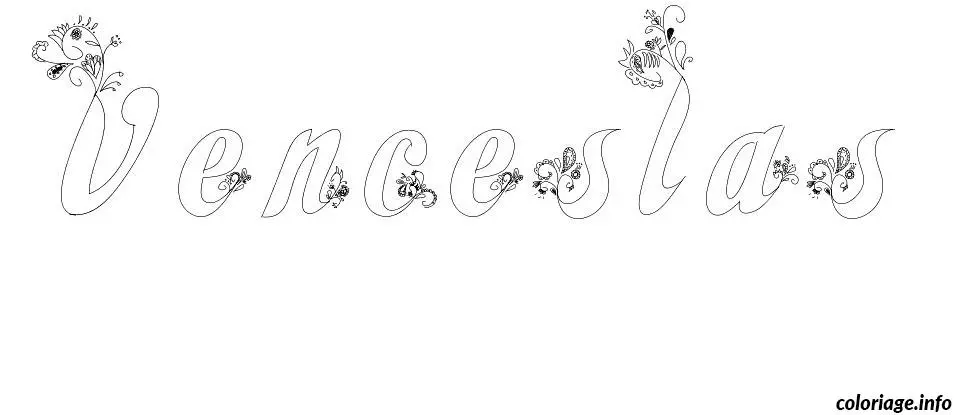 Venceslas Name Coloring Page coloring page to print