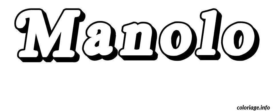 Manolo coloring page to print