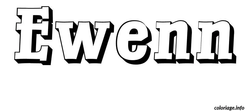 Coloriage Ewenn - Prénom à imprimer