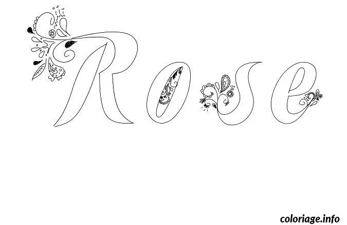 Rose coloring page to print