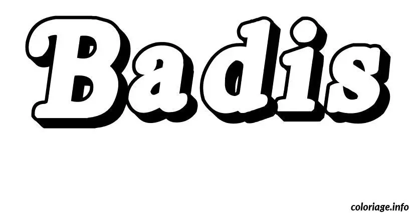 Badis coloring page to print