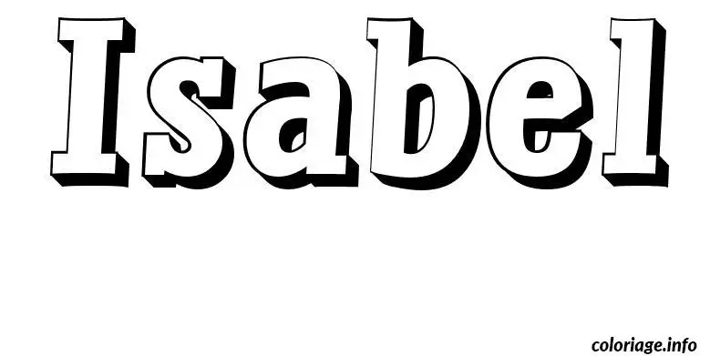 Isabel coloring page to print