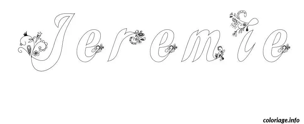 Jeremie coloring page to print