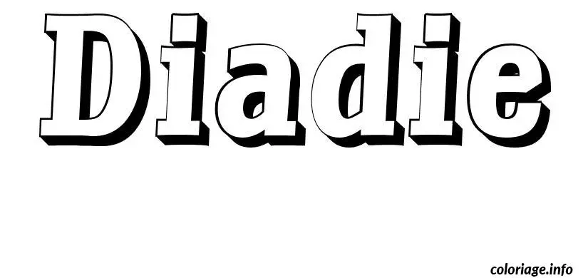 Diadie coloring page to print