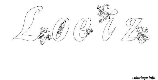 Coloriage Loeiz - Prénom à imprimer