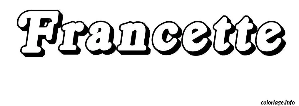Francette coloring page to print