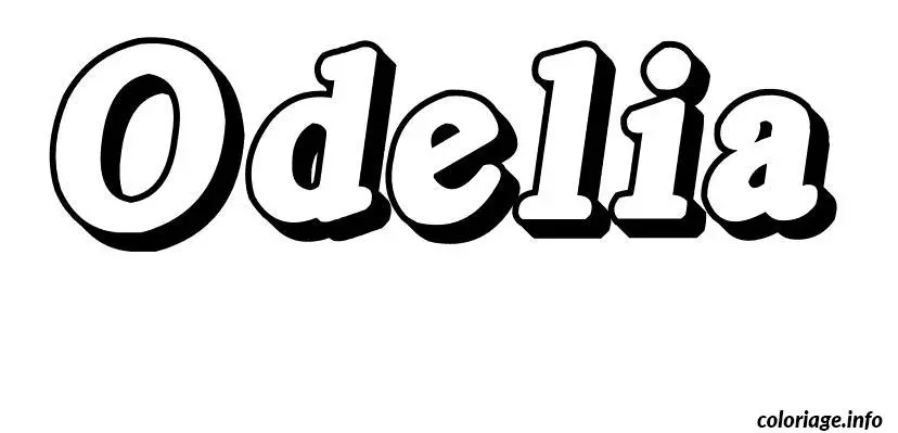 Odelia Name Coloring Page coloring page to print