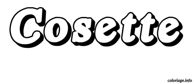 Coloriage Cosette - Prénom à imprimer
