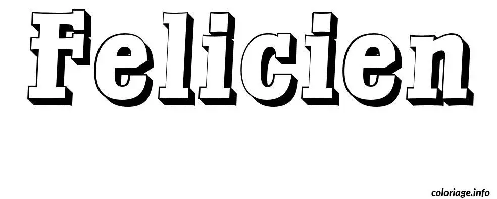 Coloriage Felicien - Prénom à imprimer