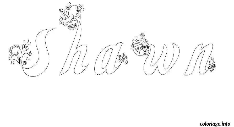Shawn coloring page to print