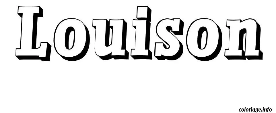 Coloriage Louison - Prénom à imprimer