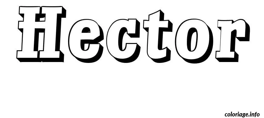 Coloriage Hector - Prénom à imprimer