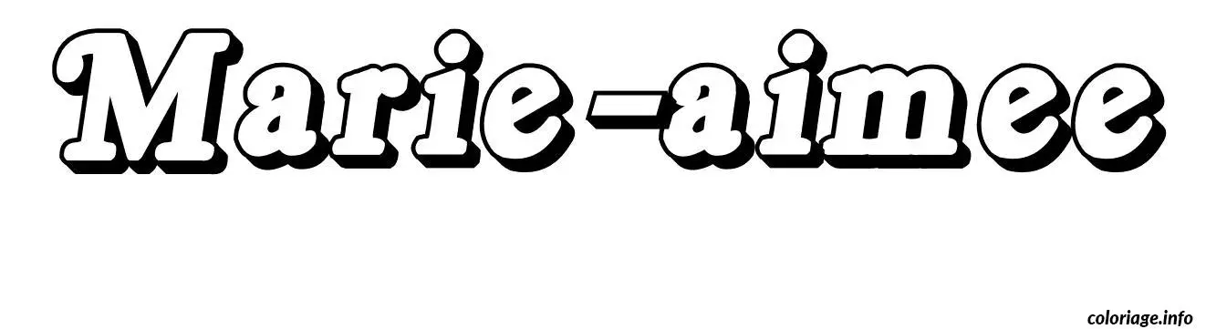 Marie – Beloved Name Coloring Page coloring page to print