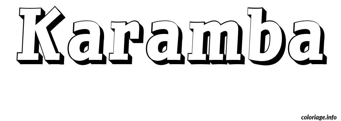 Coloriage Karamba - Prénom à imprimer