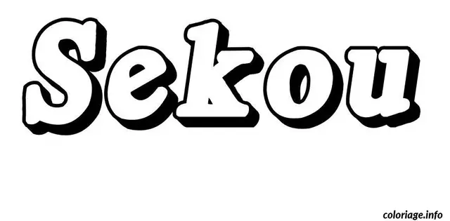 Coloriage Sekou - Prénom à imprimer