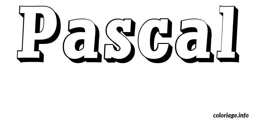 Coloriage Pascal - Prénom à imprimer