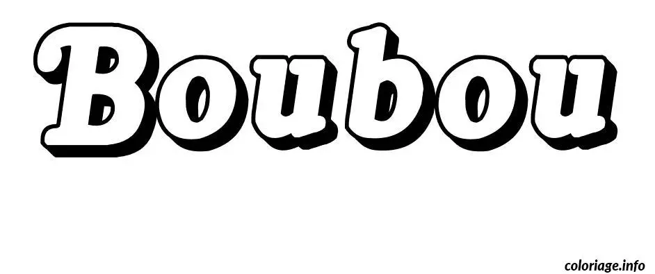 Coloriage Boubou - Prénom à imprimer