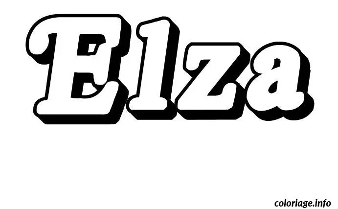Elza coloring page to print