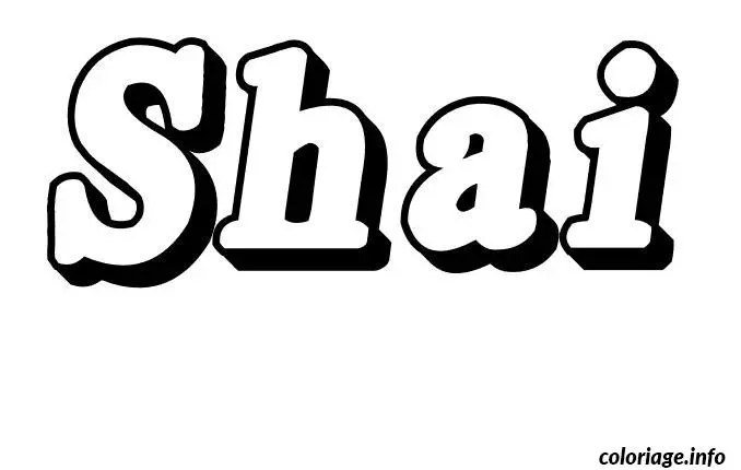 Shai Name Coloring Page coloring page to print
