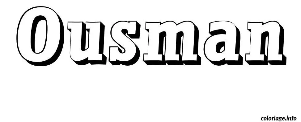 Ousman coloring page to print