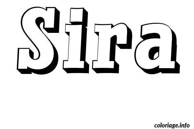 Coloriage Sira - Prénom à imprimer