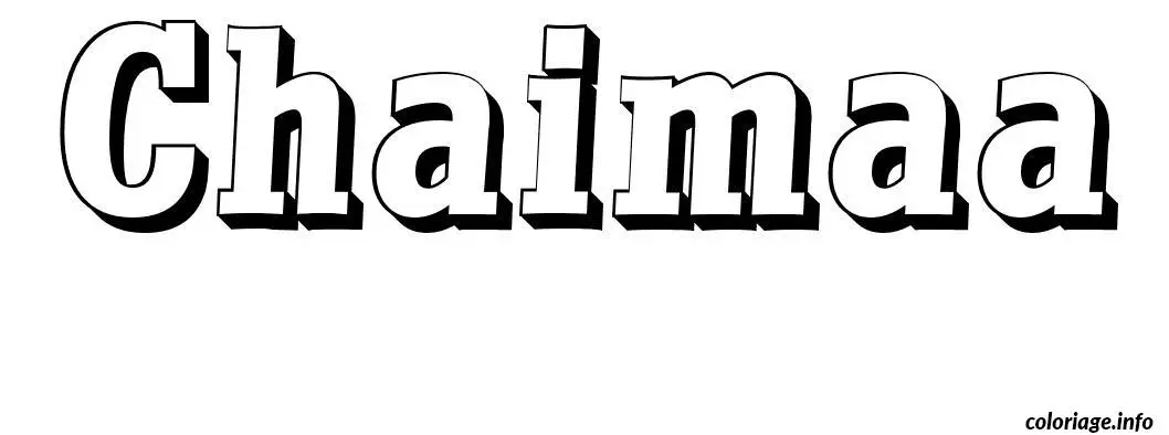 Coloriage Chaimaa - Prénom à imprimer