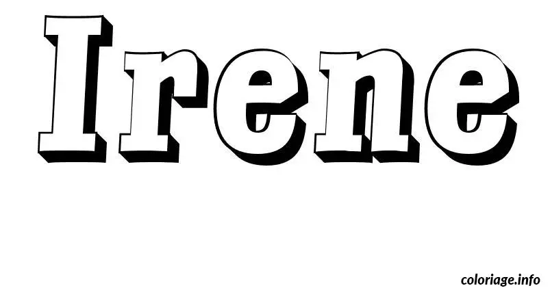 Irene coloring page to print
