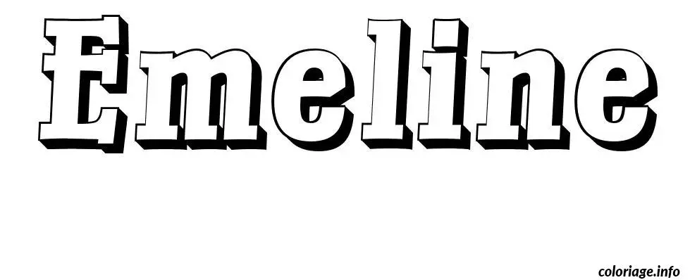 Emeline coloring page to print