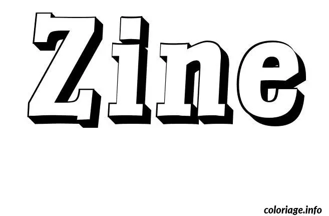 Zine Name Coloring Page coloring page to print
