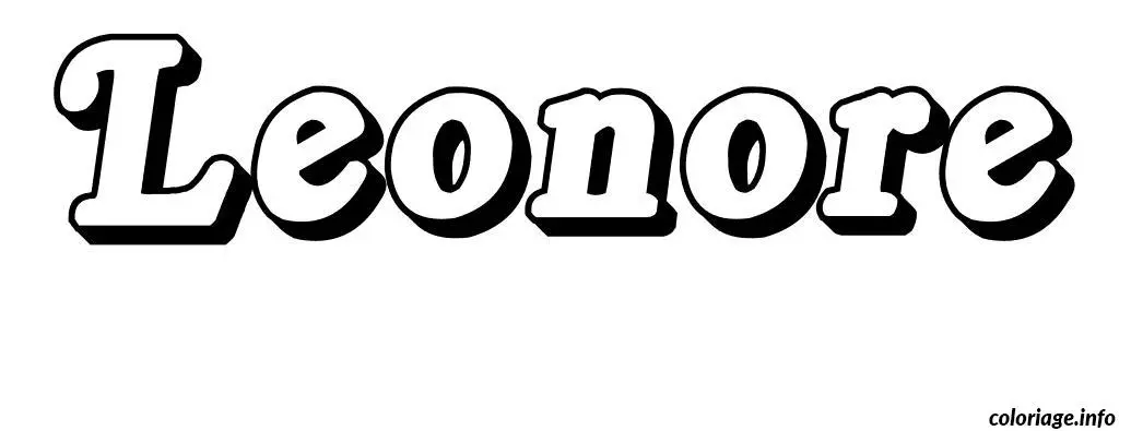 Leonore coloring page to print