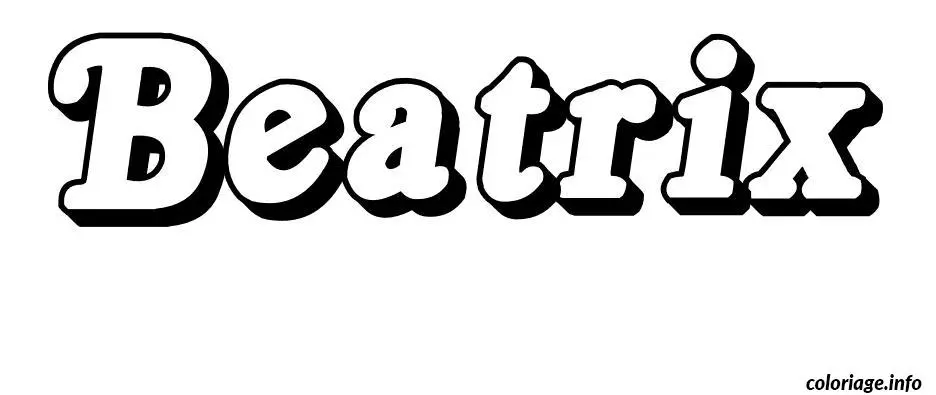 Beatrix coloring page to print