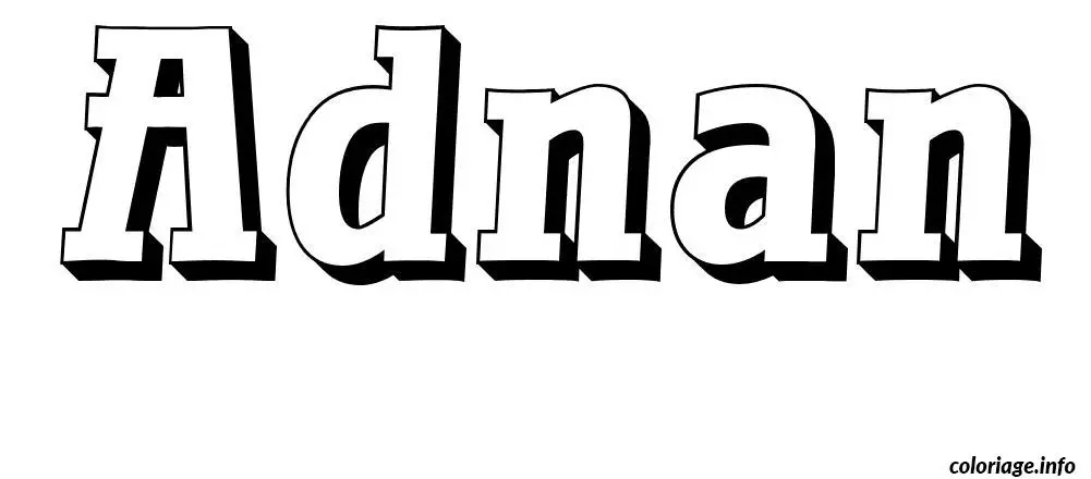 Adnan coloring page to print