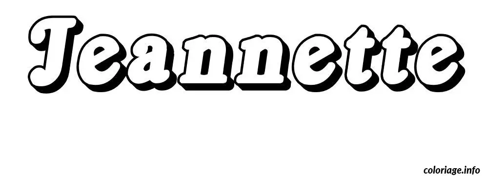 Coloriage Jeannette - Prénom à imprimer