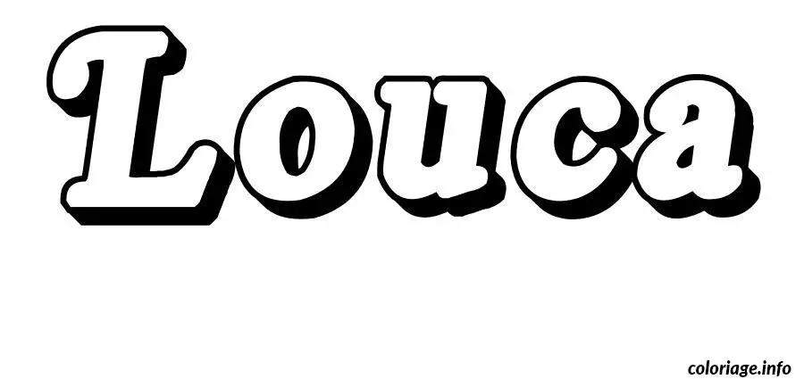 Coloriage Louca - Prénom à imprimer