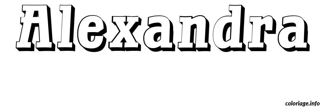 Alexandra coloring page to print
