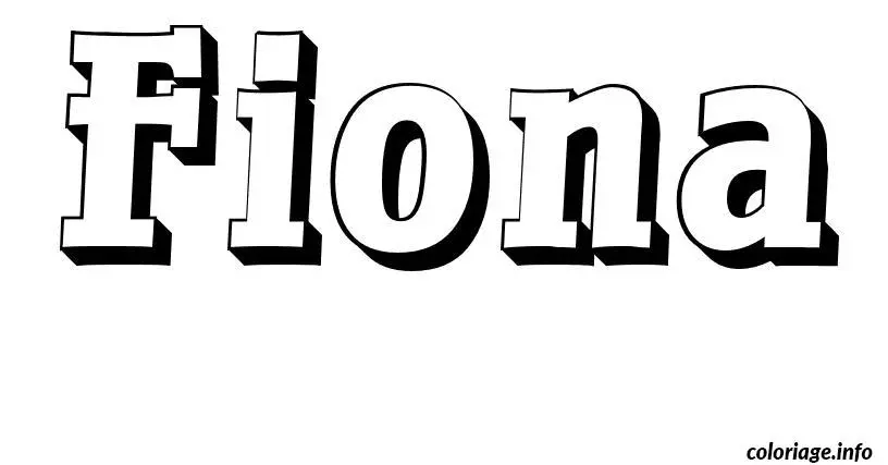 Fiona coloring page to print