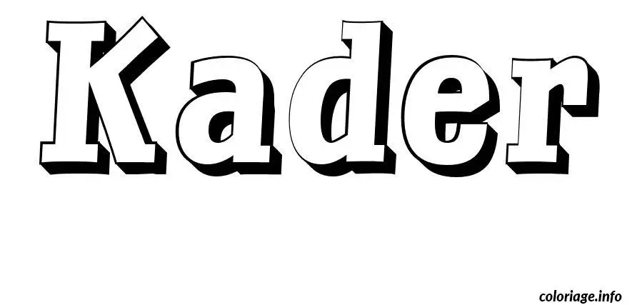 Kader coloring page to print
