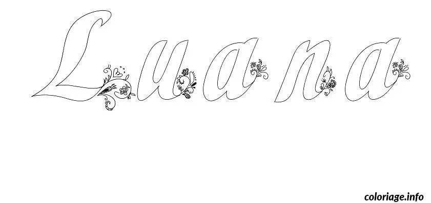 Luana coloring page to print
