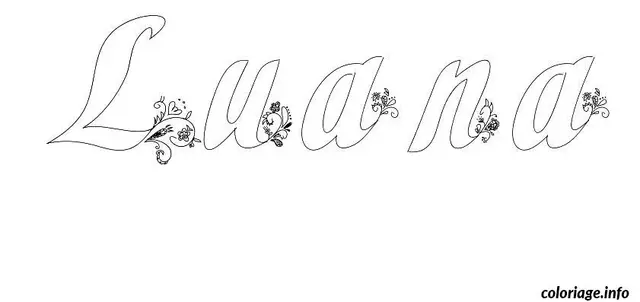 Coloriage Luana - Prénom à imprimer