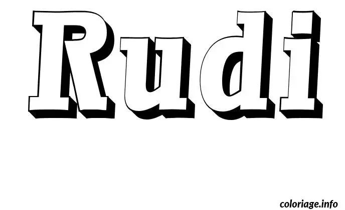 Rudi coloring page to print