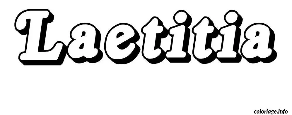 Laetitia coloring page to print