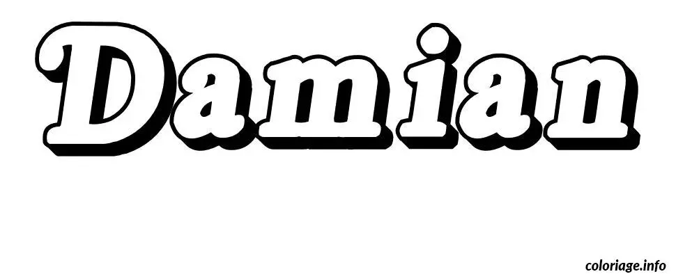 Damian coloring page to print